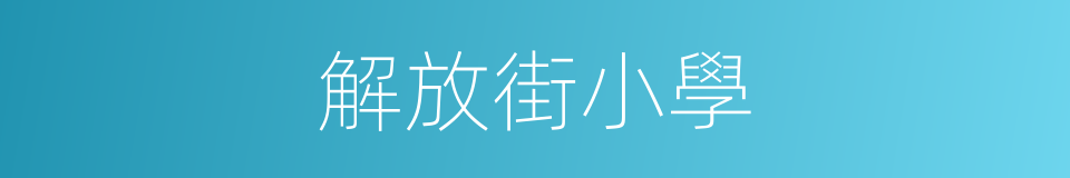 解放街小學的同義詞