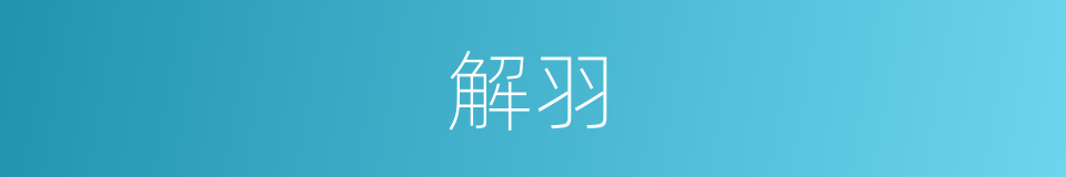 解羽的意思