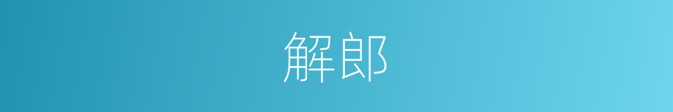 解郎的同义词
