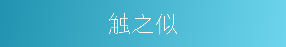 触之似的同义词