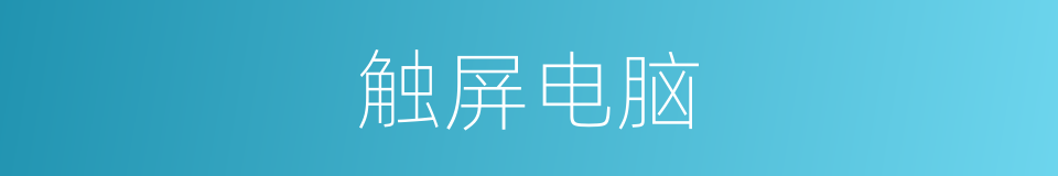 触屏电脑的同义词