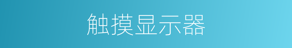 触摸显示器的同义词