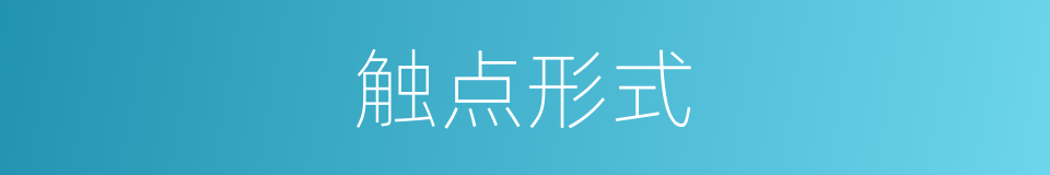触点形式的同义词