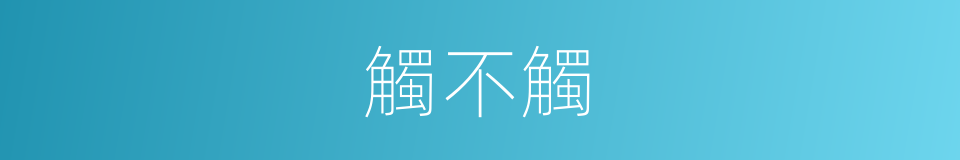 觸不觸的同義詞