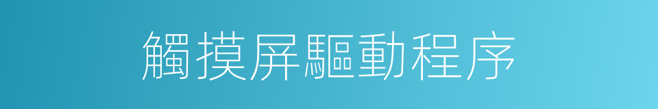 觸摸屏驅動程序的同義詞