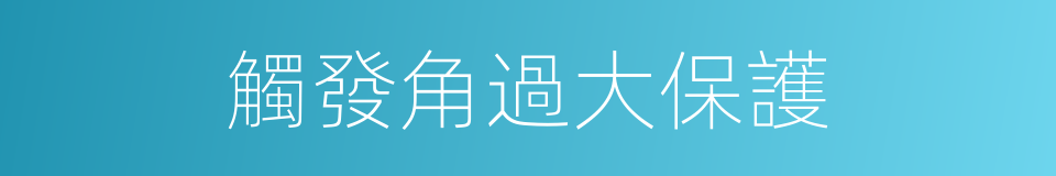觸發角過大保護的同義詞