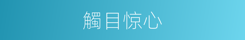 觸目惊心的意思