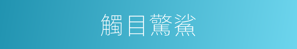 觸目驚鯊的同義詞