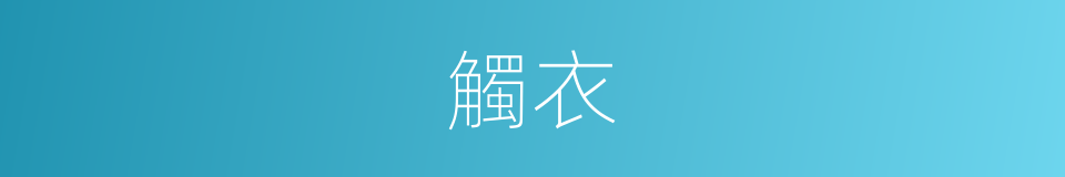觸衣的意思