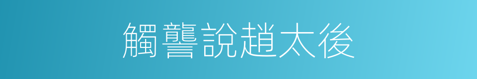 觸讋說趙太後的同義詞