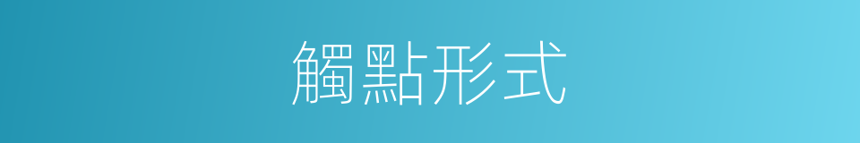 觸點形式的同義詞