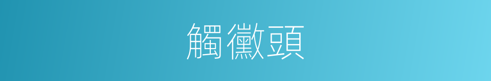觸黴頭的意思