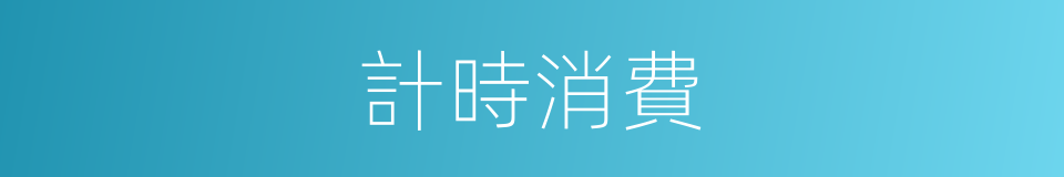 計時消費的同義詞