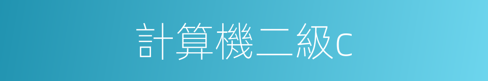計算機二級c的同義詞