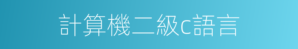 計算機二級c語言的同義詞