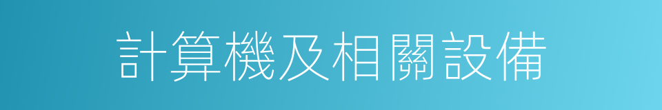 計算機及相關設備的同義詞