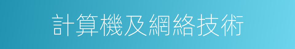 計算機及網絡技術的同義詞