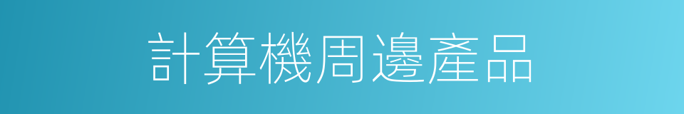 計算機周邊產品的同義詞