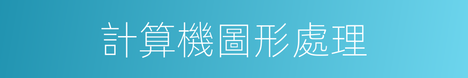 計算機圖形處理的同義詞