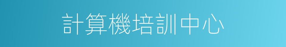 計算機培訓中心的同義詞