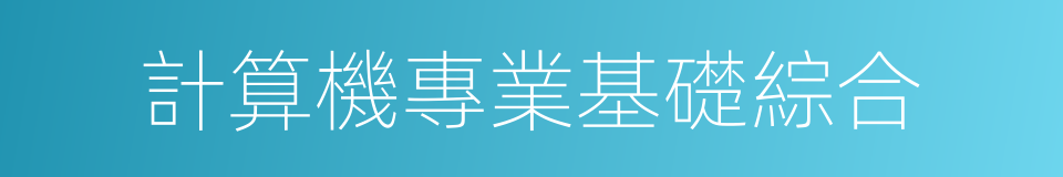 計算機專業基礎綜合的同義詞