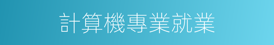 計算機專業就業的同義詞