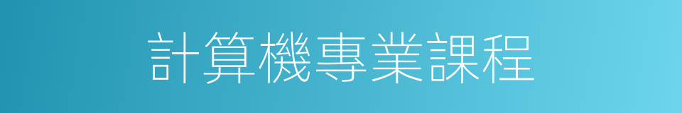 計算機專業課程的同義詞