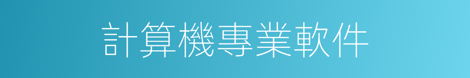 計算機專業軟件的同義詞