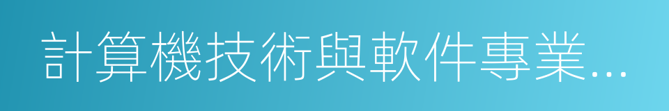 計算機技術與軟件專業技術資格的同義詞