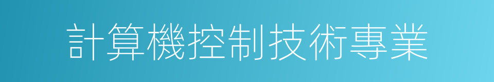 計算機控制技術專業的同義詞