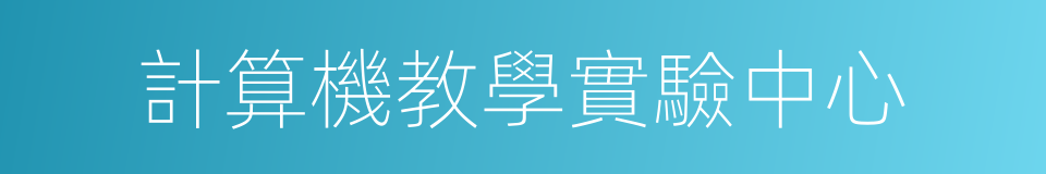 計算機教學實驗中心的同義詞