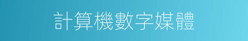 計算機數字媒體的同義詞