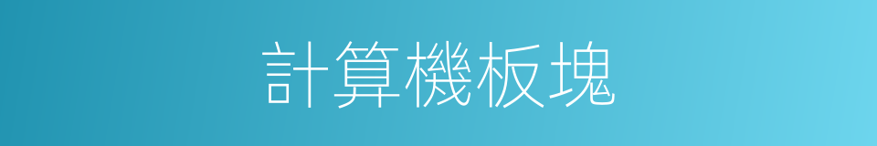 計算機板塊的同義詞