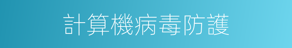計算機病毒防護的同義詞
