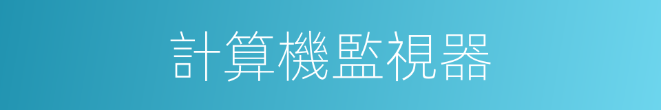 計算機監視器的同義詞