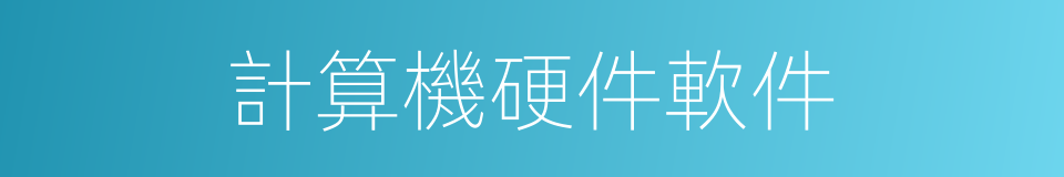 計算機硬件軟件的同義詞
