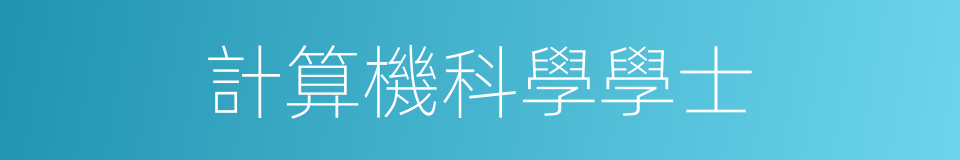 計算機科學學士的同義詞
