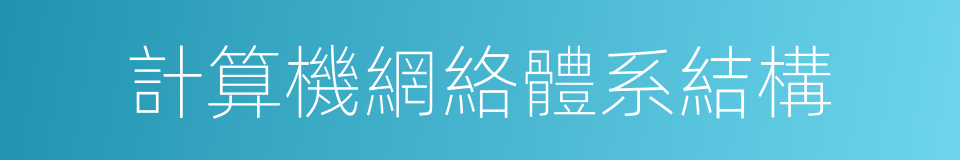 計算機網絡體系結構的同義詞