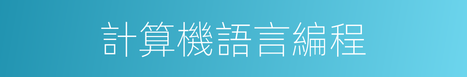 計算機語言編程的同義詞