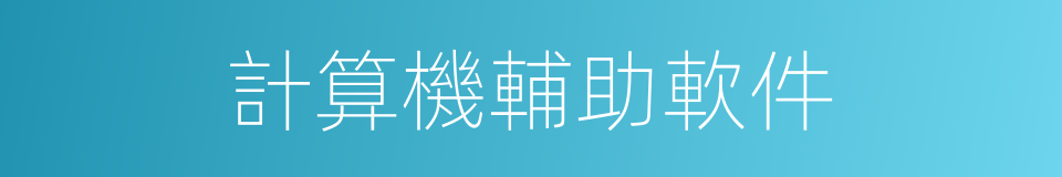 計算機輔助軟件的同義詞