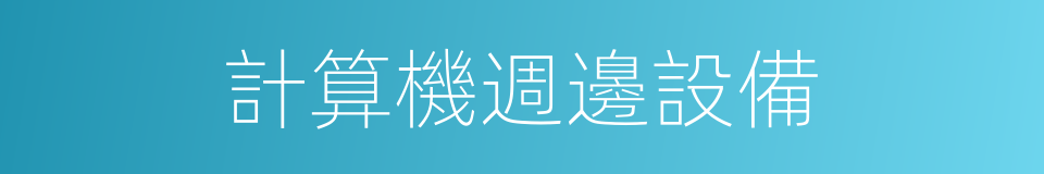 計算機週邊設備的同義詞