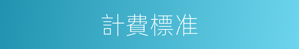 計費標准的同義詞