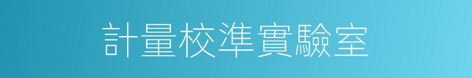 計量校準實驗室的同義詞