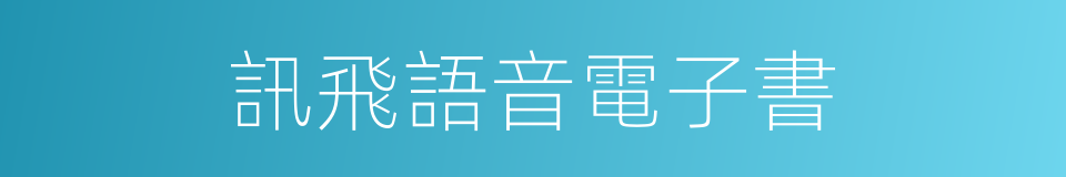 訊飛語音電子書的同義詞