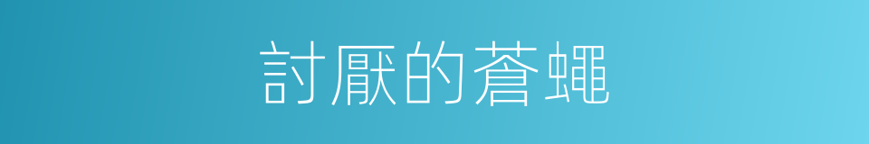 討厭的蒼蠅的同義詞