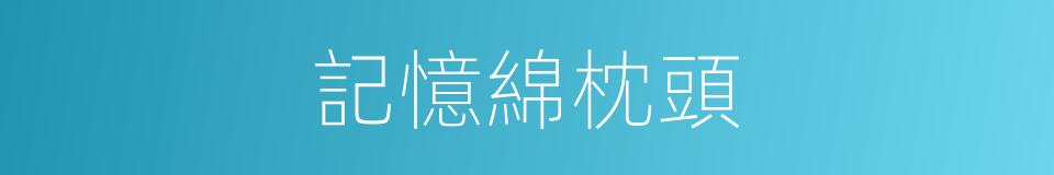 記憶綿枕頭的同義詞
