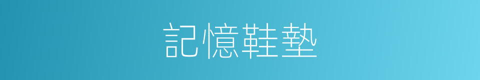 記憶鞋墊的意思