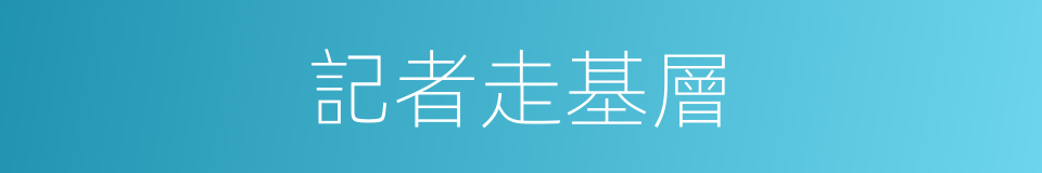 記者走基層的同義詞