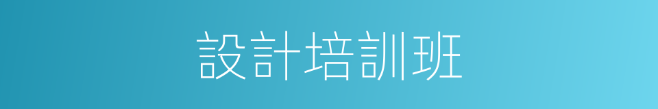 設計培訓班的同義詞