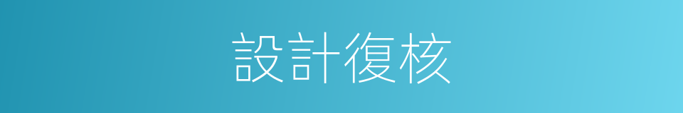 設計復核的同義詞